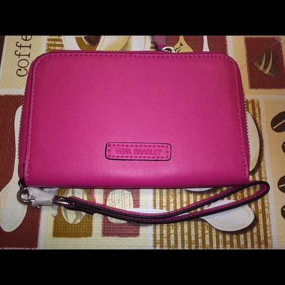 Vera Bradley Handbags - Vera Bradley Saffiano Wristlet Wallet Fuchsia NEW